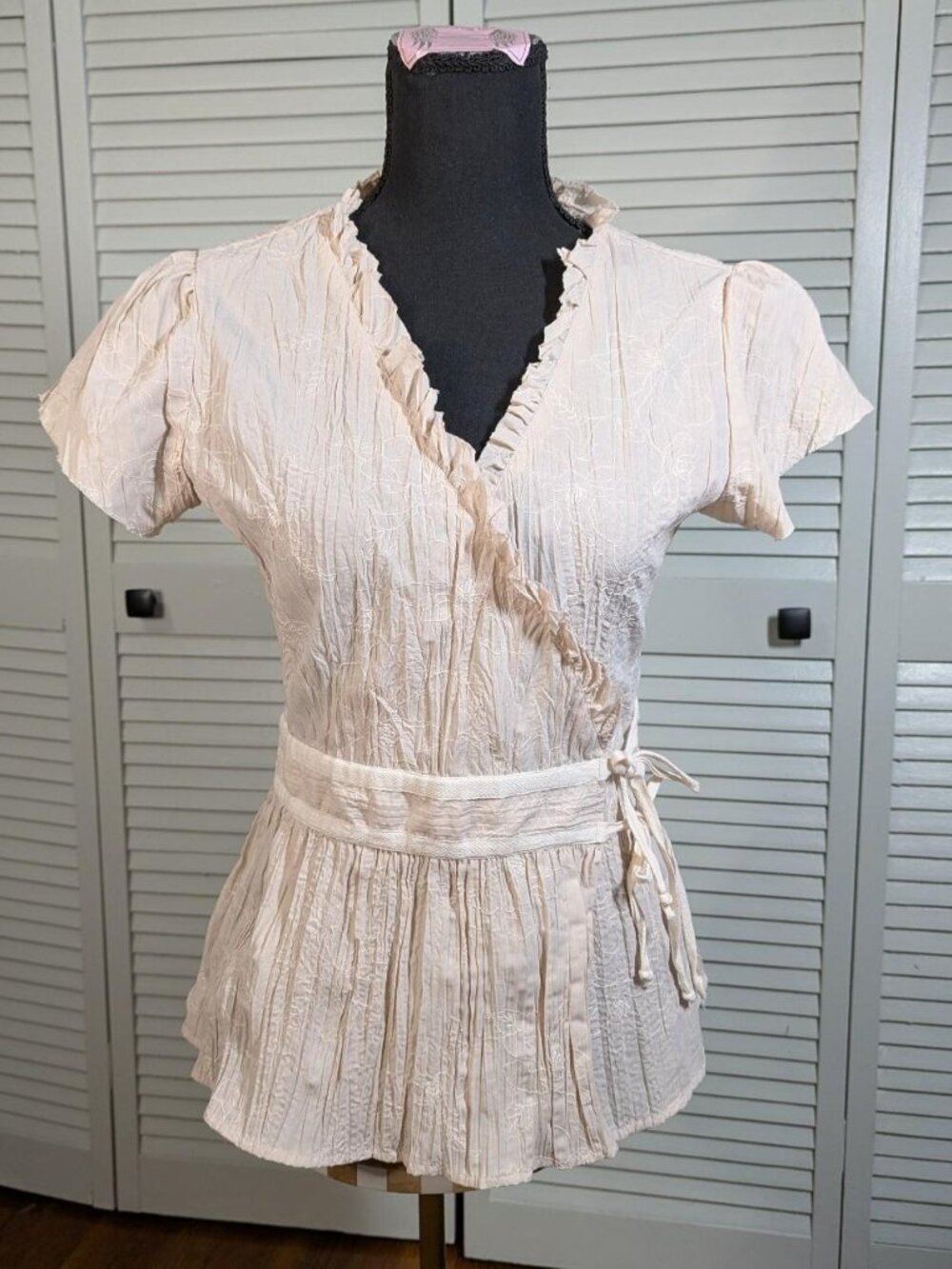 Vintage Charlotte Russe Blouse with ruffles and tie waist